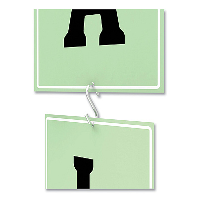deflecto S Hooks, Metal, Silver, 50/Pack (DEF20013)