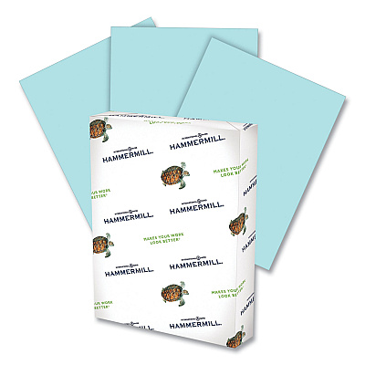 Hammermill Colors Print Paper, 20 lb Bond Weight, 11 x 17, Blue, 500/Ream (HAM102137)