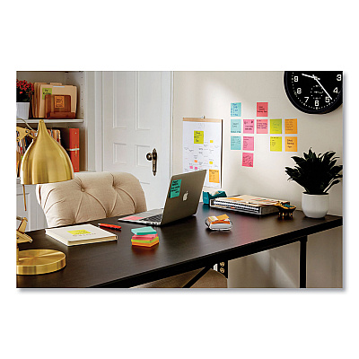 Post-it Notes Super Sticky Pad Collection Assortment Pack, 3" x 3", Energy Boost and Supernova Neon Color Collections, 45 Sheets/Pad, 15 Pads/Pack (MMM65415SSMLTI2)