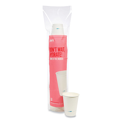 Perk White Paper Hot Cups, 12 oz, 50/Pack (PRK24431631)