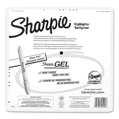 Sharpie Tank Style Highlighters, Assorted Ink Colors, Chisel Tip, Assorted Barrel Colors, Dozen (SAN25145)
