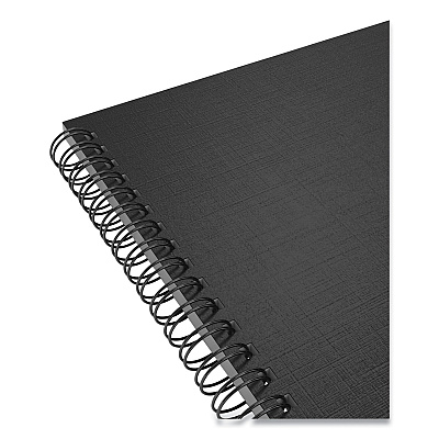 TRU RED Wirebound Soft-Cover Project-Planning Notebook, 1-Subject, Project-Management Format, Black Cover, (80) 9.5 x 6.5 Sheets (TUD24377281)