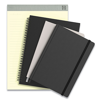 TRU RED Wirebound Soft-Cover Project-Planning Notebook, 1-Subject, Project-Management Format, Black Cover, (80) 9.5 x 6.5 Sheets (TUD24377281)