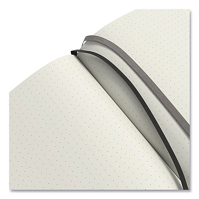 TRU RED Flexible-Cover Business Journal, Elastic Closure, 1-Subject, Dotted Rule, Black Cover, (128) 8 x 5.5 Sheets (TUD24377283)