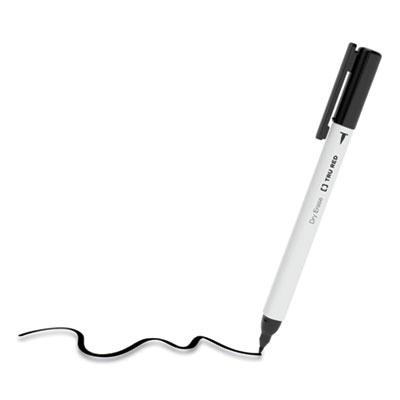 TRU RED Dry Erase Marker, Pen-Style, Extra-Fine Bullet Tip, Black, Dozen (TUD24402806)