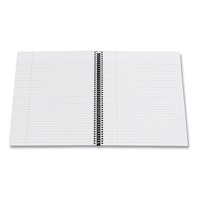 TRU RED Three-Subject Notebook, Twin-Wire, Medium/College Rule, Black Cover, (150) 11 x 8.5 Sheets (TUD24423006)