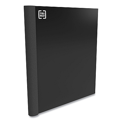 TRU RED Three-Subject Notebook, Twin-Wire, Medium/College Rule, Black Cover, (150) 11 x 8.5 Sheets (TUD24423006)
