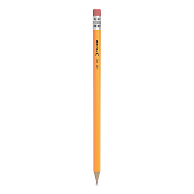 TRU RED Wooden Pencil, HB (#2), Black Lead, Yellow Barrel, 48/Pack (TUD24424026)