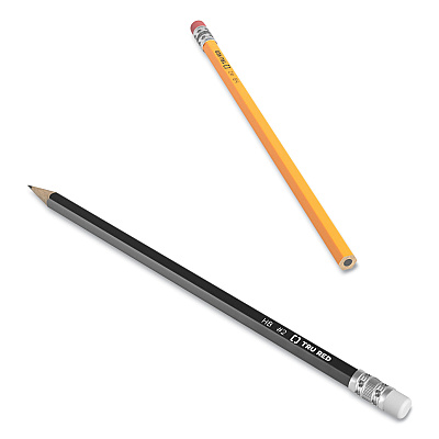 TRU RED Wooden Pencil, HB (#2), Black Lead, Yellow Barrel, 48/Pack (TUD24424026)