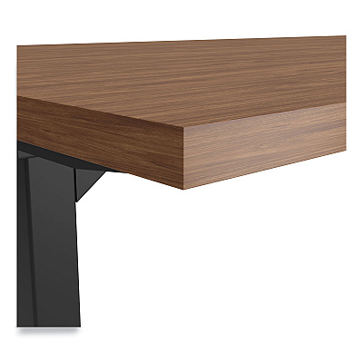 Union & Scale Essentials Electric Sit-Stand Desk, 55.1" x 27.5" x 25.9" to 51.5", Espresso/Black (UOS24388477)