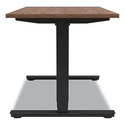 Union & Scale Essentials Electric Sit-Stand Desk, 55.1" x 27.5" x 25.9" to 51.5", Espresso/Black (UOS24388477)