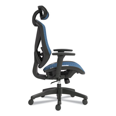 Union & Scale FlexFit Dexley Mesh Task Chair, Supports Up to 275 lb, Blue Seat/Back, Black Base (UOS24442486)