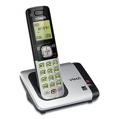 Vtech CS6719-2 Two-Handset Cordless Telephone System, DECT 6.0, Silver/Black (VTECS51192)