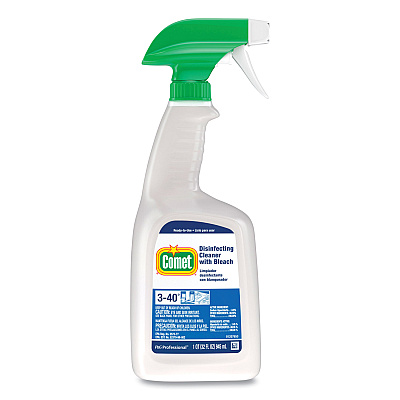 Comet Disinfecting Cleaner with Bleach, 32 oz, Plastic Spray Bottle, Fresh Scent, 8/Carton (PGC30314CT)