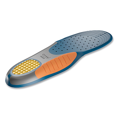 Dr. Scholl's Pain Relief Orthotic Heavy Duty Support Insoles, Men Sizes 8 to 14, Gray/Blue/Orange/Yellow, Pair (DSC59048)