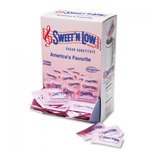 Sweet'N Low Zero Calorie Sweetener, 1 g Packet, 400 Packet/Box, 4 Box/Carton (50150CT)