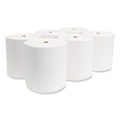 Morcon Tissue Valay Proprietary Roll Towels, 1-Ply, 8" x 800 ft, White, 6 Rolls/Carton (MORVW888)