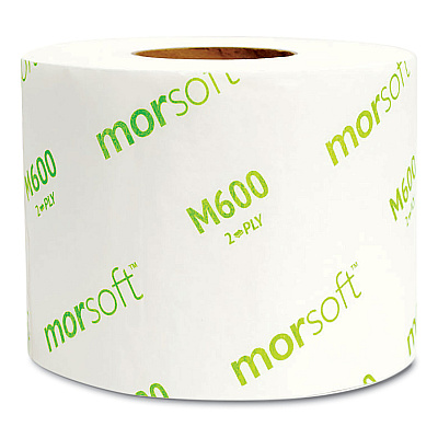 Morcon Tissue Morsoft Controlled Bath Tissue, Septic Safe, 2-Ply, White, 600 Sheets/Roll, 48 Rolls/Carton (MORM600)