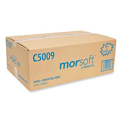 Morcon Tissue Morsoft Center-Pull Roll Towels, 2-Ply, 6.9" dia, 500 Sheets/Roll, 6 Rolls/Carton (MORC5009)