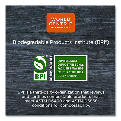 World Centric TPLA Compostable Cutlery, Knife, 6.7", White, 1,000/Carton (WORKNPS6)