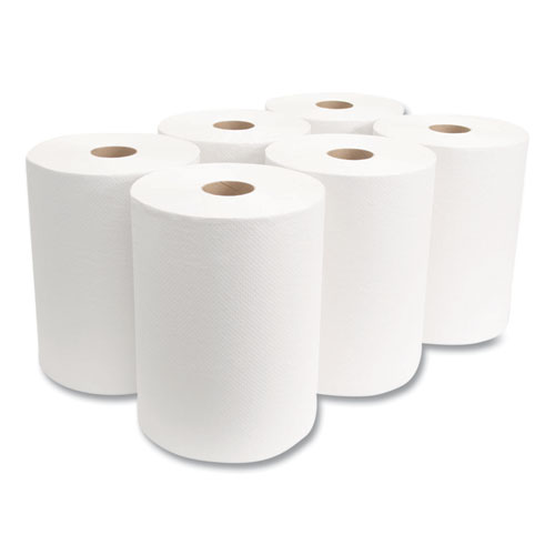 Morcon Tissue 10 Inch Roll Towels, 1-Ply, 10" x 800 ft, White, 6 Rolls/Carton (W106)