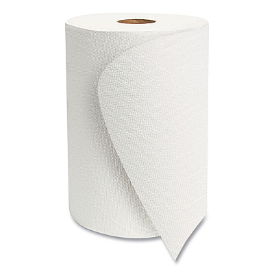 Morcon Tissue 10 Inch TAD Roll Towels, 1-Ply, 10" x 550 ft, White, 6 Rolls/Carton (MORVT106)
