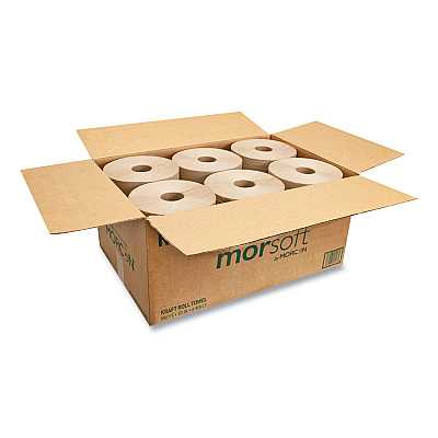 Morcon Tissue 10 Inch Roll Towels, 1-Ply, 10" X 800 Ft, Kraft, 6 Rolls/carton (MORR106)