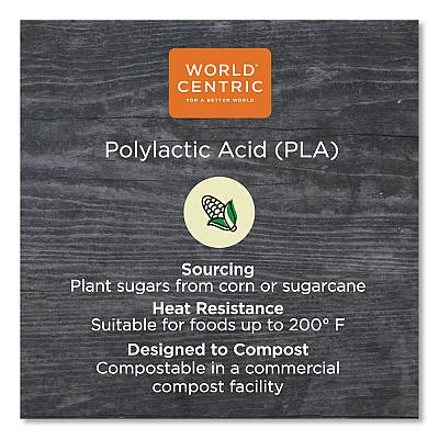 World Centric PLA Clear Cold Cup Lids, Dome Lid, Fits 2 oz Portion Cup and 9 oz to 24 oz Cups, 1,000/Carton (WORCPLCS12SH)