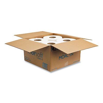 Morcon Tissue Jumbo Bath Tissue, Septic Safe, 2-Ply, White, 3.3" x 700 ft, 12 Rolls/Carton (MOR29)