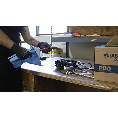 Taskbrand P80 Hydrospun Interfold Wiper, Blue, 11x16.75, 160/dc, Case Of 160 (N-P080ITB)