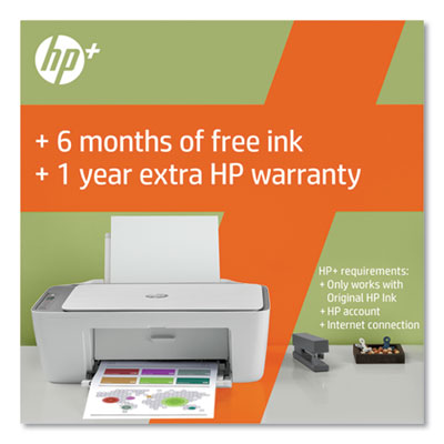 HP DeskJet 2755e Wireless All-in-One Inkjet Printer, Copy/Print/Scan (HEW26K67A)