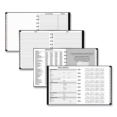 AT-A-GLANCE Move-A-Page Academic Weekly/Monthly Planners, 11 x 9, Black Cover, 12-Month (July to June): 2025 to 2026 (70957E05)