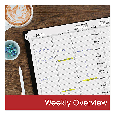 AT-A-GLANCE Move-A-Page Academic Weekly/Monthly Planners, 11 x 9, Black Cover, 12-Month (July to June): 2025 to 2026 (70957E05)