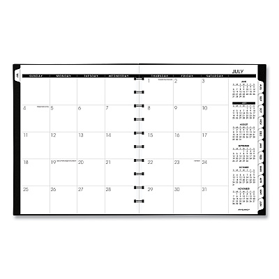 AT-A-GLANCE Move-A-Page Academic Weekly/Monthly Planners, 11 x 9, Black Cover, 12-Month (July to June): 2025 to 2026 (70957E05)