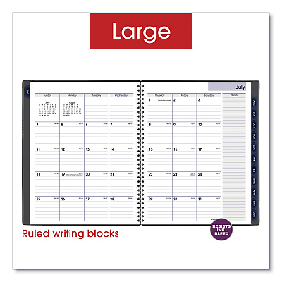 AT-A-GLANCE DayMinder Academic Weekly/Monthly Desktop Planner, 11 x 8.5, Charcoal Cover, 12-Month (July to June): 2025 to 2026 (AYC52045)
