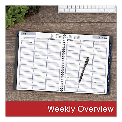 AT-A-GLANCE DayMinder Academic Weekly/Monthly Desktop Planner, 11 x 8.5, Charcoal Cover, 12-Month (July to June): 2025 to 2026 (AYC52045)