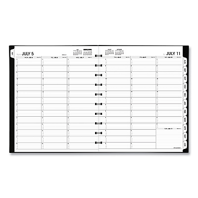 AT-A-GLANCE Move-A-Page Academic Weekly/Monthly Planners, 11 x 9, Black Cover, 12-Month (July to June): 2025 to 2026 (70957E05)