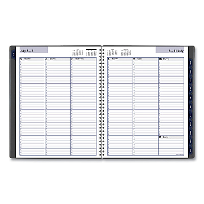 AT-A-GLANCE DayMinder Academic Weekly/Monthly Desktop Planner, 11 x 8.5, Charcoal Cover, 12-Month (July to June): 2025 to 2026 (AYC52045)