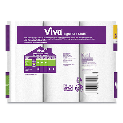 Viva Signature Cloth Choose-A-Sheet Kitchen Roll Paper Towels, 1-Ply, 11 x 5.9, White, 70 Sheets/Roll, 6 Roll/Pack, 4 Packs/Carton (KCC54869)