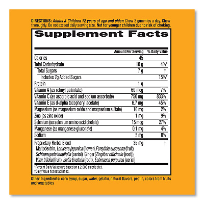 Airborne Immune Support Gummies, Very Berry, 42 Count (ABN90052)