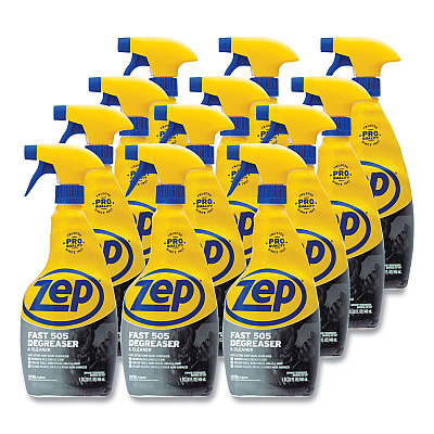 Zep Commercial Fast 505 Cleaner and Degreaser, 32 oz Spray Bottle, 12/Carton (ZPEZU50532CT)
