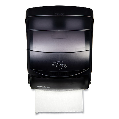 San Jamar Integra Lever Roll Towel Dispenser, 11.5 x 11.25 x 13.5, Black Pearl (SJMT850TBK)