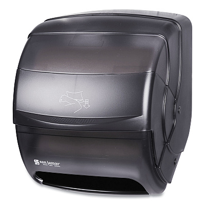 San Jamar Integra Lever Roll Towel Dispenser, 11.5 x 11.25 x 13.5, Black Pearl (SJMT850TBK)