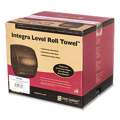 San Jamar Integra Lever Roll Towel Dispenser, 11.5 x 11.25 x 13.5, Black Pearl (SJMT850TBK)