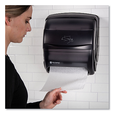 San Jamar Integra Lever Roll Towel Dispenser, 11.5 x 11.25 x 13.5, Black Pearl (SJMT850TBK)