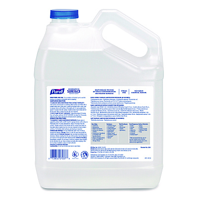 PURELL Foodservice Surface Sanitizer, Fragrance Free, 1 gal Bottle, 4/Carton (GOJ434104)