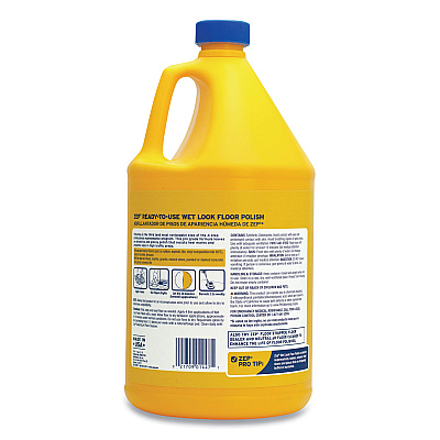 Zep Commercial Wet Look Floor Polish, 1 gal, 4/Carton (ZPEZUWLFF128CT)
