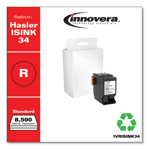 Innovera Remanufactured Red Postage Meter Ink, Replacement for ISINK34, 8,500 Page-Yield