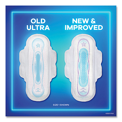 Always Ultra Thin Pads with Wings, Size 2, Long, Super Absorbent, 32/Pack, 3 Packs/Carton (PGC97020)