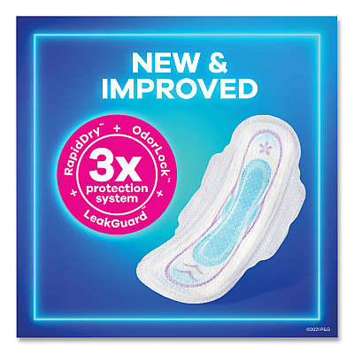 Always Ultra Thin Pads with Wings, Size 2, Long, Super Absorbent, 32/Pack, 3 Packs/Carton (PGC97020)